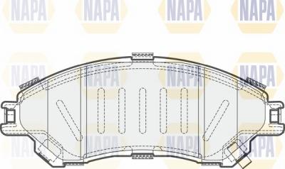 NAPA NBP1423 - Тормозные колодки, дисковые, комплект autospares.lv