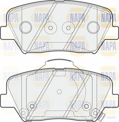 NAPA NBP1422 - Тормозные колодки, дисковые, комплект autospares.lv