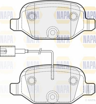 NAPA NBP1598 - Тормозные колодки, дисковые, комплект autospares.lv