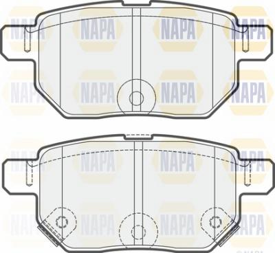 NAPA NBP1592 - Тормозные колодки, дисковые, комплект autospares.lv