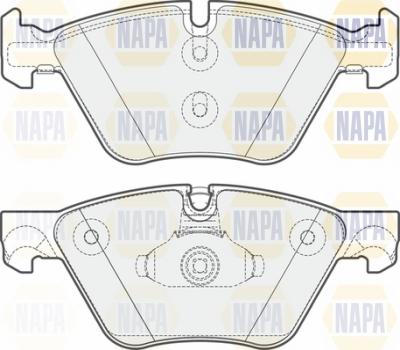 NAPA NBP1597 - Тормозные колодки, дисковые, комплект autospares.lv