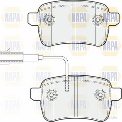 NAPA NBP1544 - Тормозные колодки, дисковые, комплект autospares.lv