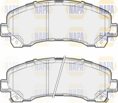 NAPA NBP1545 - Тормозные колодки, дисковые, комплект autospares.lv