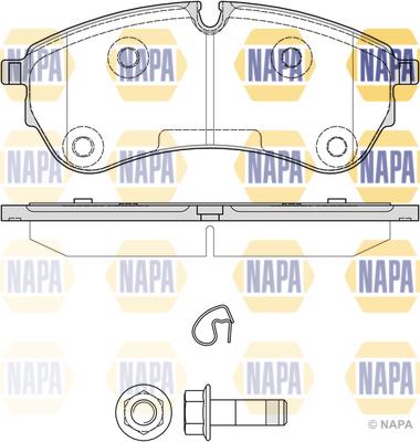 NAPA NBP1540 - Тормозные колодки, дисковые, комплект autospares.lv