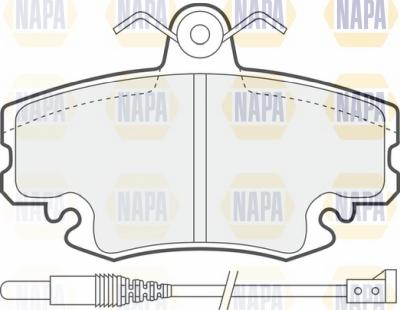 NAPA NBP1559 - Тормозные колодки, дисковые, комплект autospares.lv