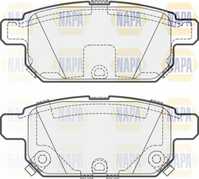 NAPA NBP1554 - Тормозные колодки, дисковые, комплект autospares.lv