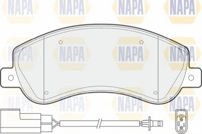 NAPA NBP1557 - Тормозные колодки, дисковые, комплект autospares.lv