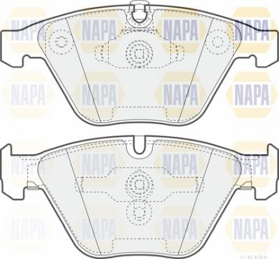 NAPA NBP1565 - Тормозные колодки, дисковые, комплект autospares.lv