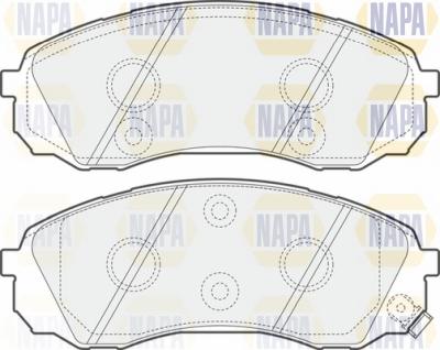 NAPA NBP1505 - Тормозные колодки, дисковые, комплект autospares.lv