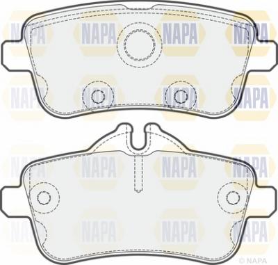 NAPA NBP1519 - Тормозные колодки, дисковые, комплект autospares.lv