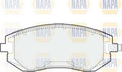 NAPA NBP1514 - Тормозные колодки, дисковые, комплект autospares.lv