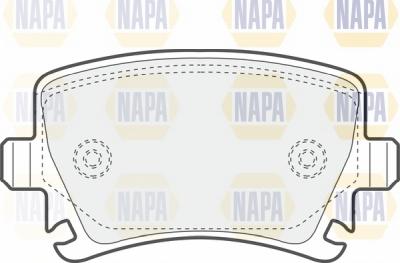 NAPA NBP1511 - Тормозные колодки, дисковые, комплект autospares.lv