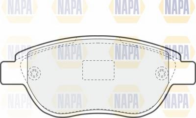 NAPA NBP1513 - Тормозные колодки, дисковые, комплект autospares.lv