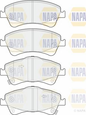 NAPA NBP1589 - Тормозные колодки, дисковые, комплект autospares.lv