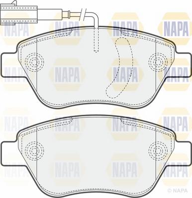 NAPA NBP1584 - Тормозные колодки, дисковые, комплект autospares.lv