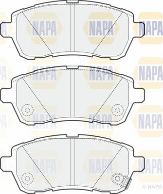 NAPA NBP1588 - Тормозные колодки, дисковые, комплект autospares.lv