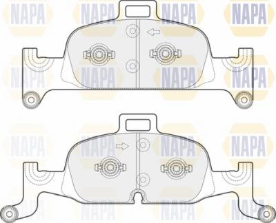 NAPA NBP1539 - Тормозные колодки, дисковые, комплект autospares.lv