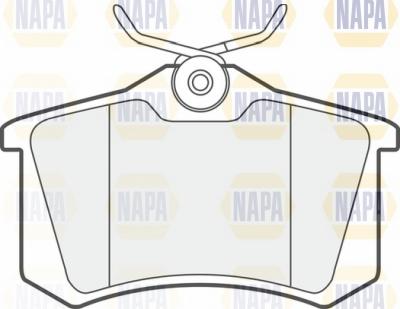 NAPA NBP1530 - Тормозные колодки, дисковые, комплект autospares.lv