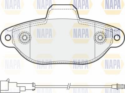 NAPA NBP1531 - Тормозные колодки, дисковые, комплект autospares.lv