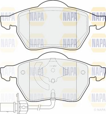 NAPA NBP1576 - Тормозные колодки, дисковые, комплект autospares.lv