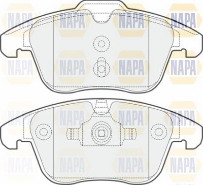 NAPA NBP1695 - Тормозные колодки, дисковые, комплект autospares.lv