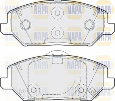 NAPA NBP1649 - Тормозные колодки, дисковые, комплект autospares.lv