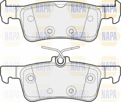 NAPA NBP1644 - Тормозные колодки, дисковые, комплект autospares.lv