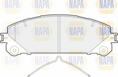 NAPA NBP1659 - Тормозные колодки, дисковые, комплект autospares.lv