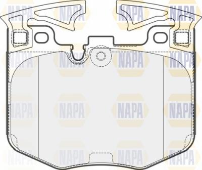 NAPA NBP1668 - Тормозные колодки, дисковые, комплект autospares.lv