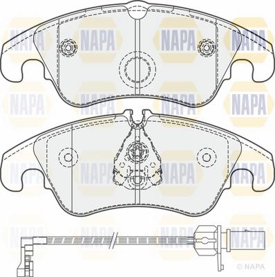 NAPA NBP1604 - Тормозные колодки, дисковые, комплект autospares.lv