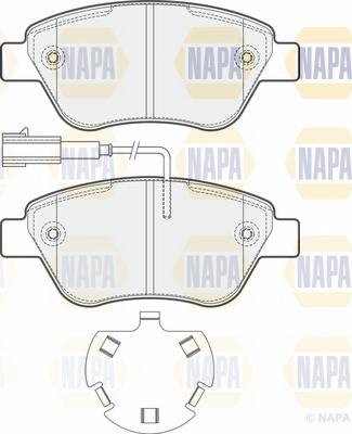 NAPA NBP1601 - Тормозные колодки, дисковые, комплект autospares.lv