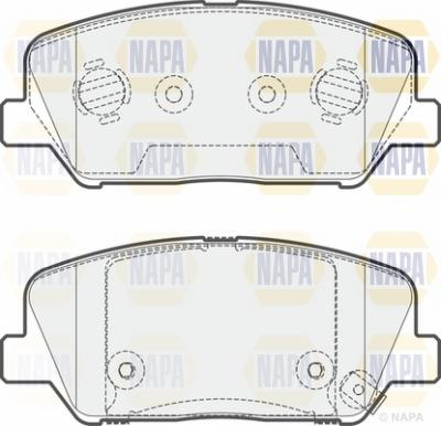 NAPA NBP1615 - Тормозные колодки, дисковые, комплект autospares.lv