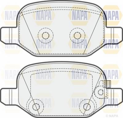 NAPA NBP1610 - Тормозные колодки, дисковые, комплект autospares.lv