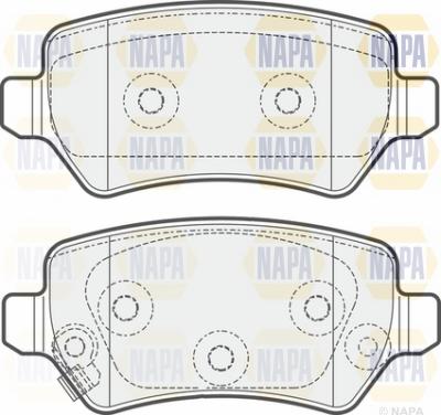 NAPA NBP1618 - Тормозные колодки, дисковые, комплект autospares.lv