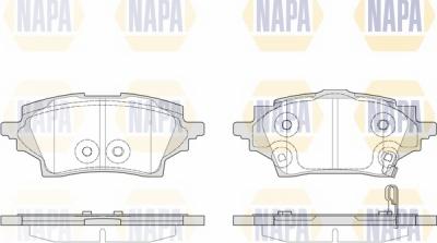 NAPA NBP1685 - Тормозные колодки, дисковые, комплект autospares.lv