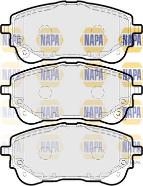 NAPA NBP1680 - Тормозные колодки, дисковые, комплект autospares.lv