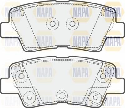 NAPA NBP1688 - Тормозные колодки, дисковые, комплект autospares.lv