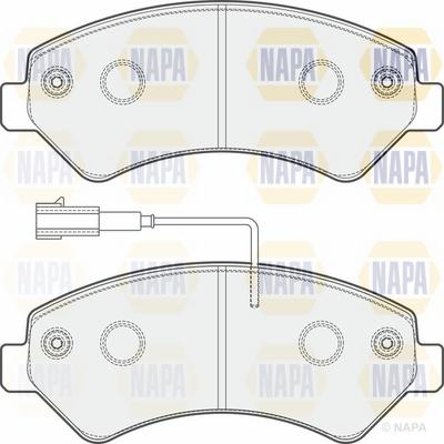 NAPA NBP1687 - Тормозные колодки, дисковые, комплект autospares.lv