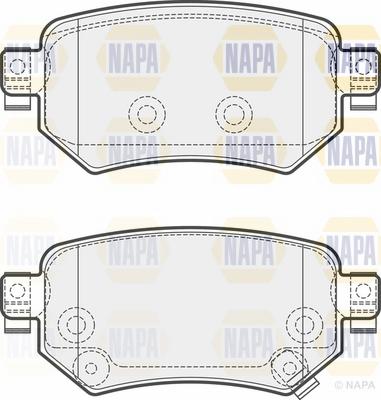 NAPA NBP1631 - Тормозные колодки, дисковые, комплект autospares.lv