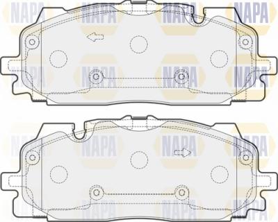 NAPA NBP1638 - Тормозные колодки, дисковые, комплект autospares.lv