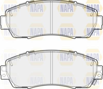 NAPA NBP1633 - Тормозные колодки, дисковые, комплект autospares.lv