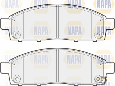 NAPA NBP1629 - Тормозные колодки, дисковые, комплект autospares.lv