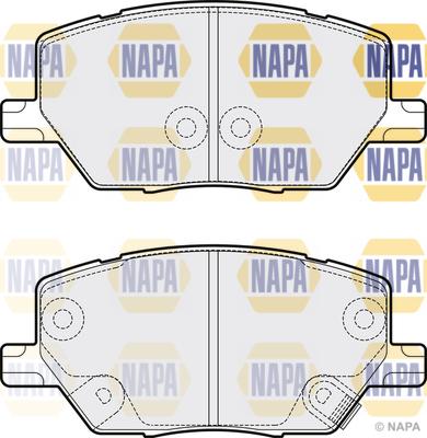 NAPA NBP1626 - Тормозные колодки, дисковые, комплект autospares.lv