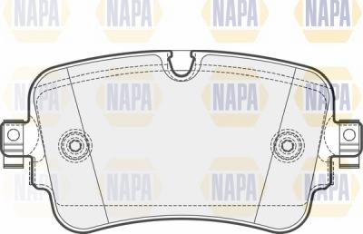 NAPA NBP1628 - Тормозные колодки, дисковые, комплект autospares.lv