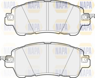 NAPA NBP1627 - Тормозные колодки, дисковые, комплект autospares.lv