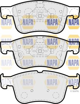 NAPA NBP1674 - Тормозные колодки, дисковые, комплект autospares.lv