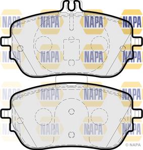 NAPA NBP1670 - Тормозные колодки, дисковые, комплект autospares.lv