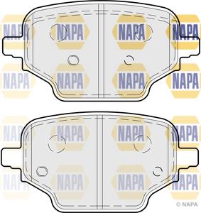 NAPA NBP1673 - Тормозные колодки, дисковые, комплект autospares.lv