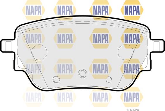 NAPA NBP1672 - Тормозные колодки, дисковые, комплект autospares.lv