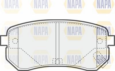 NAPA NBP1090 - Тормозные колодки, дисковые, комплект autospares.lv